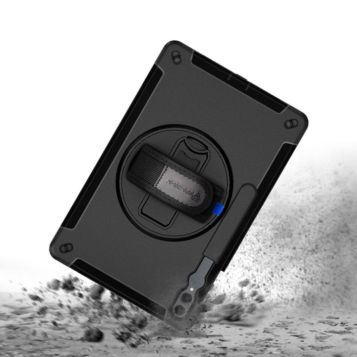 ARMOR-X Samsung Galaxy Tab S12 Ultra SM-X940 / X946 shockproof case, impact protection cover with hand strap and kick stand. Rugged protective case with the best dropproof protection.