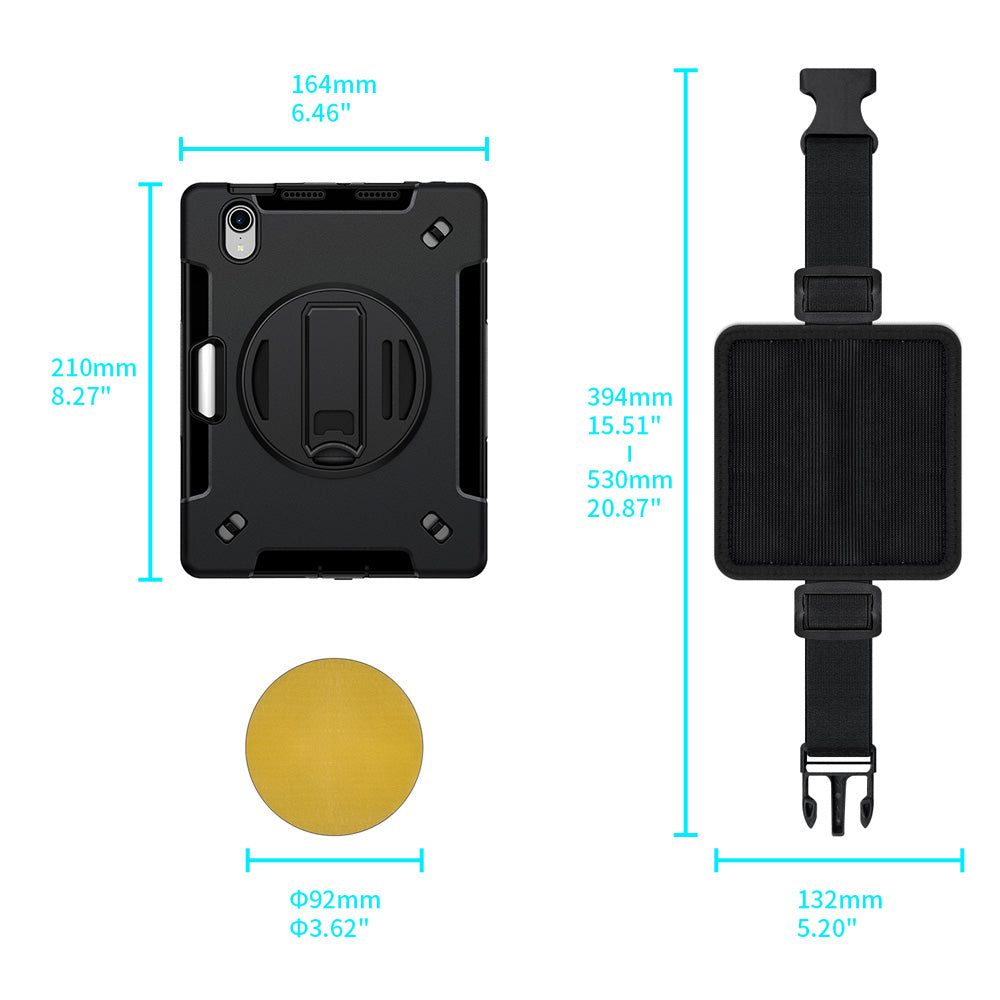 RIN-iPad-M6FKB | iPad mini 6 | Rainproof military grade rugged case kneeboard with leg strap