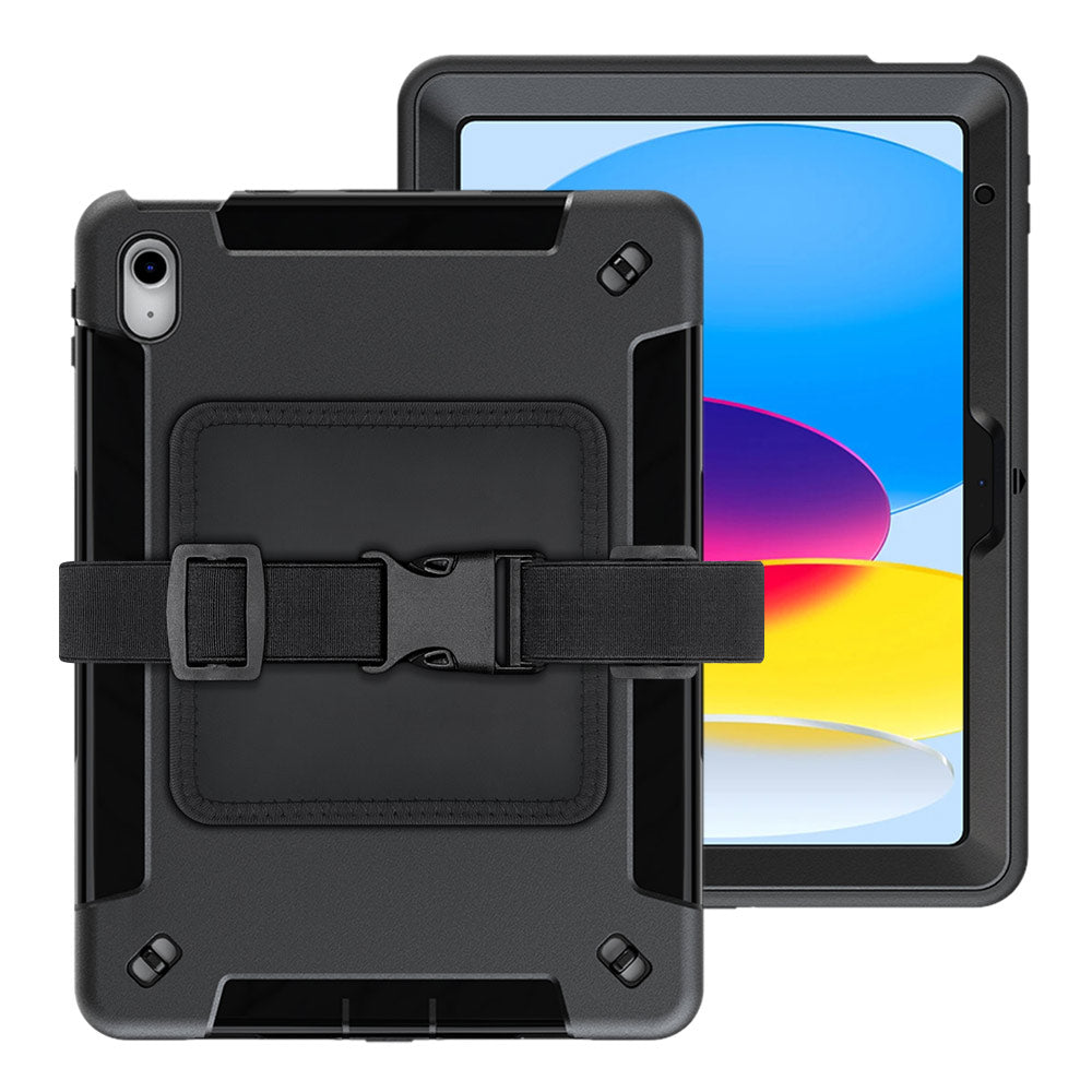 ARMOR-X iPad 10.9 (10th Gen.) shockproof case kneeboard with leg strap. Suitable for pilots, truck drivers, production workers, laboratory workers and anyone else who does not have a free hand to hold their tablet but still want to take a look at your tablet or take notes.