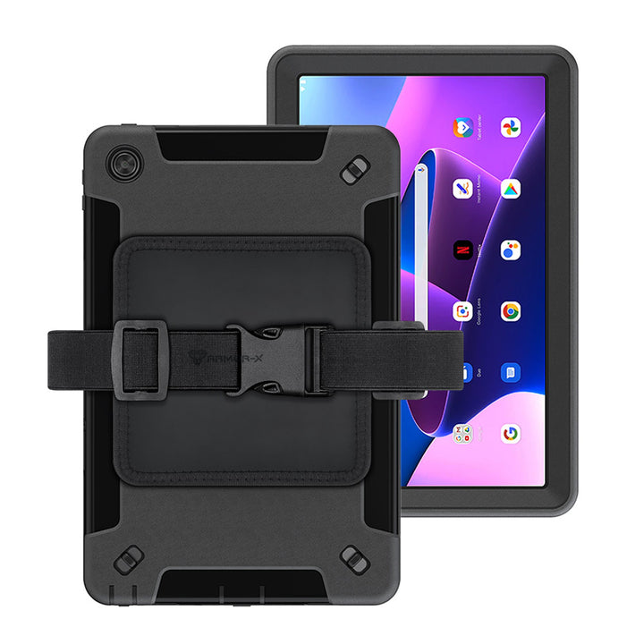 RKB-LN-M10P3 | Lenovo Tab M10 Plus ( Gen3 ) TB125 / TB128 | Rainproof military grade rugged case kneeboard with leg strap