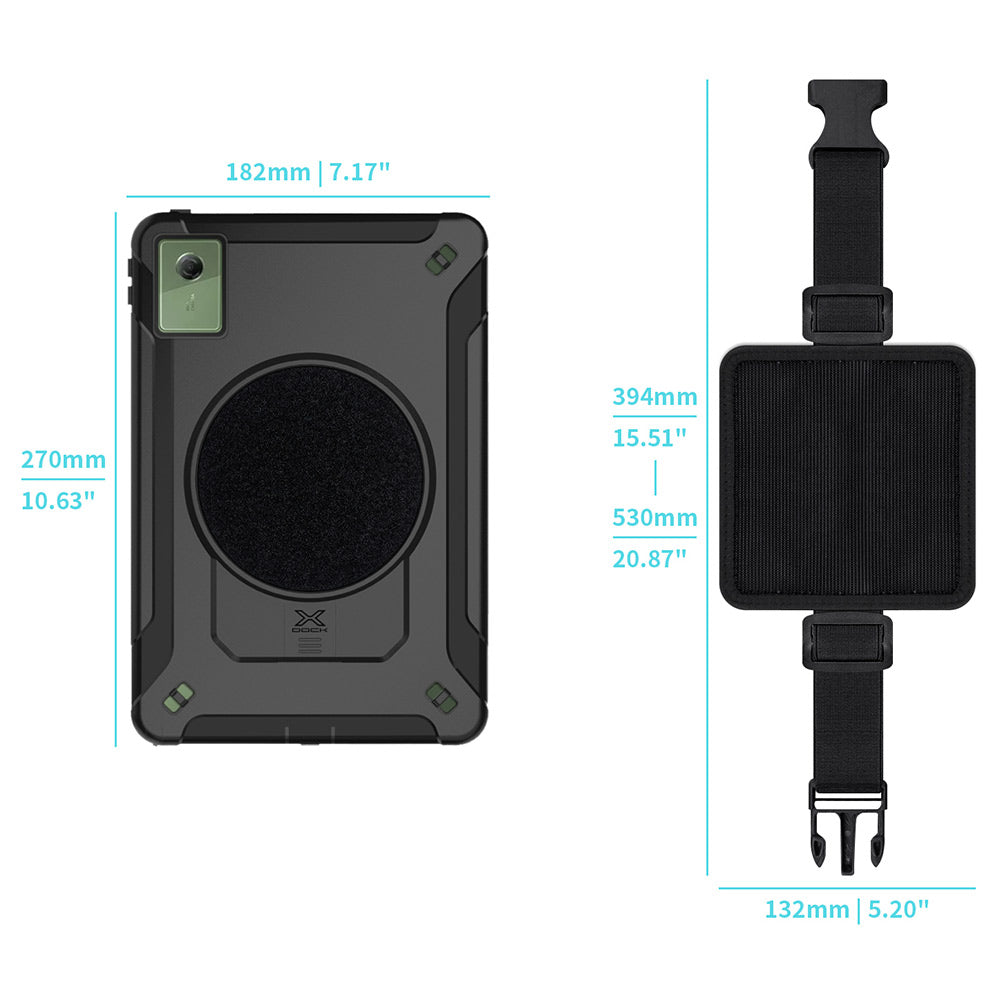 RKB-LN-TB336 | Motorola Moto Pad (2026) / Moto Pad 60 Neo | Rainproof Rugged Case | Pilot Kneeboard &amp; Clipboard with leg strap