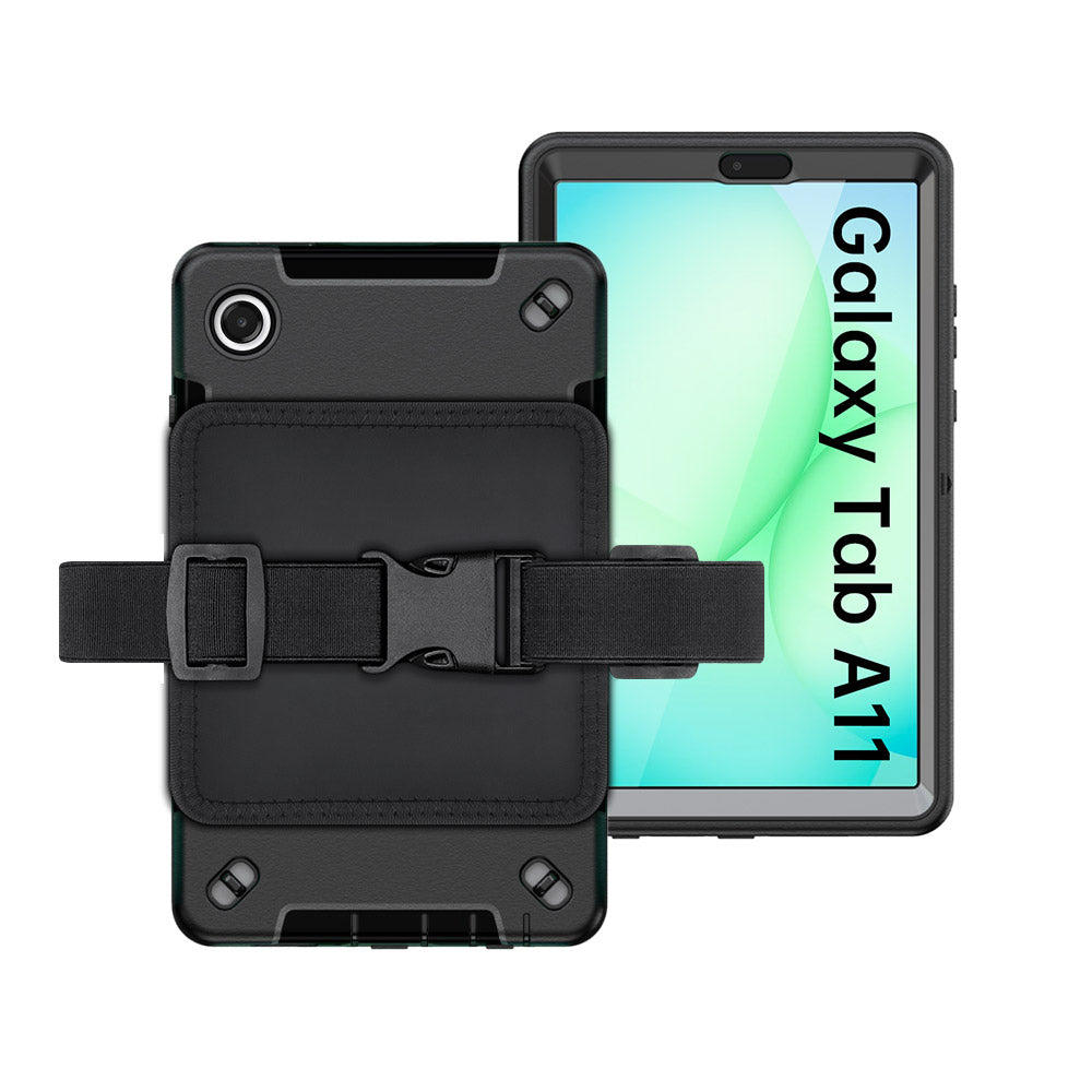 ARMOR-X Samsung Galaxy Tab A11 ( 8.7" ) SM-X133 / SM-X135 rainproof military grade rugged case kneeboard with leg strap.