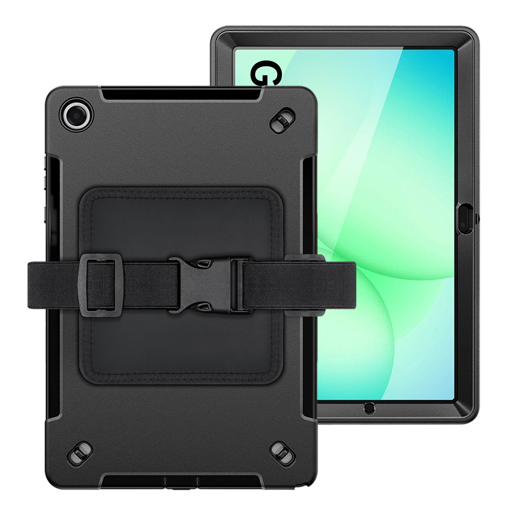 ARMOR-X Samsung Galaxy Tab A11+ A11 Plus ( 11" ) SM-X230 / SM-X235 / SM-X236 shockproof case kneeboard with leg strap. Suitable for pilots, truck drivers, production workers, laboratory workers and anyone else who does not have a free hand to hold their tablet but still want to take a look at your tablet or take notes.