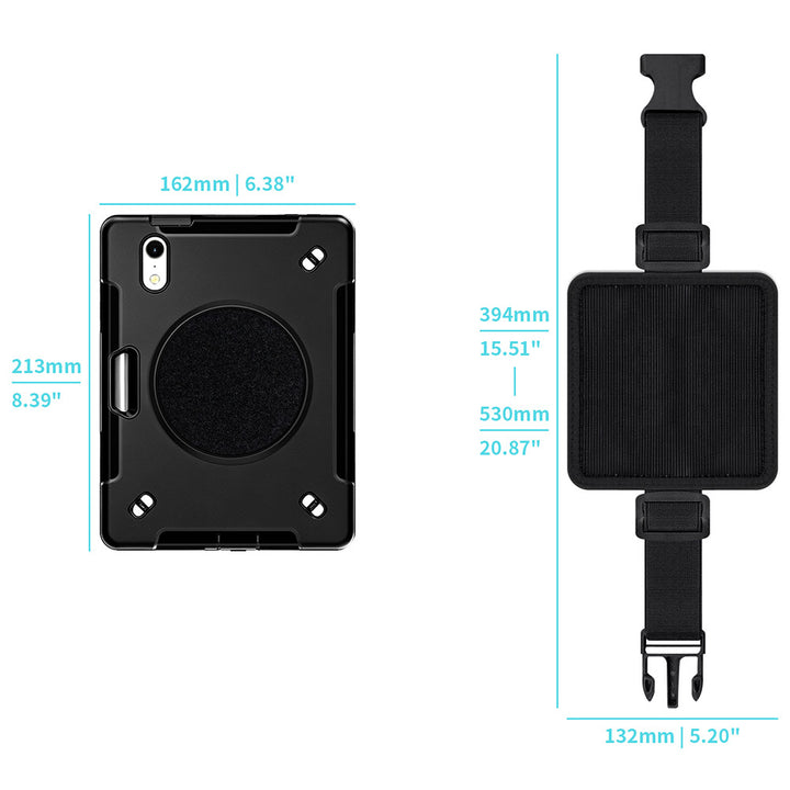 RKB-iPad-M8 | iPad mini 8 | Rainproof Rugged Case | Pilot Kneeboard &amp; Clipboard with leg strap