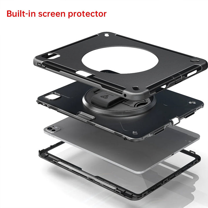 ARMOR-X iPad Pro 11 (M4) / (M5) Healthcare-ready medical-grade rugged case. Durable PC, TPU, and silicone support frequent cleaning with common disinfectants.