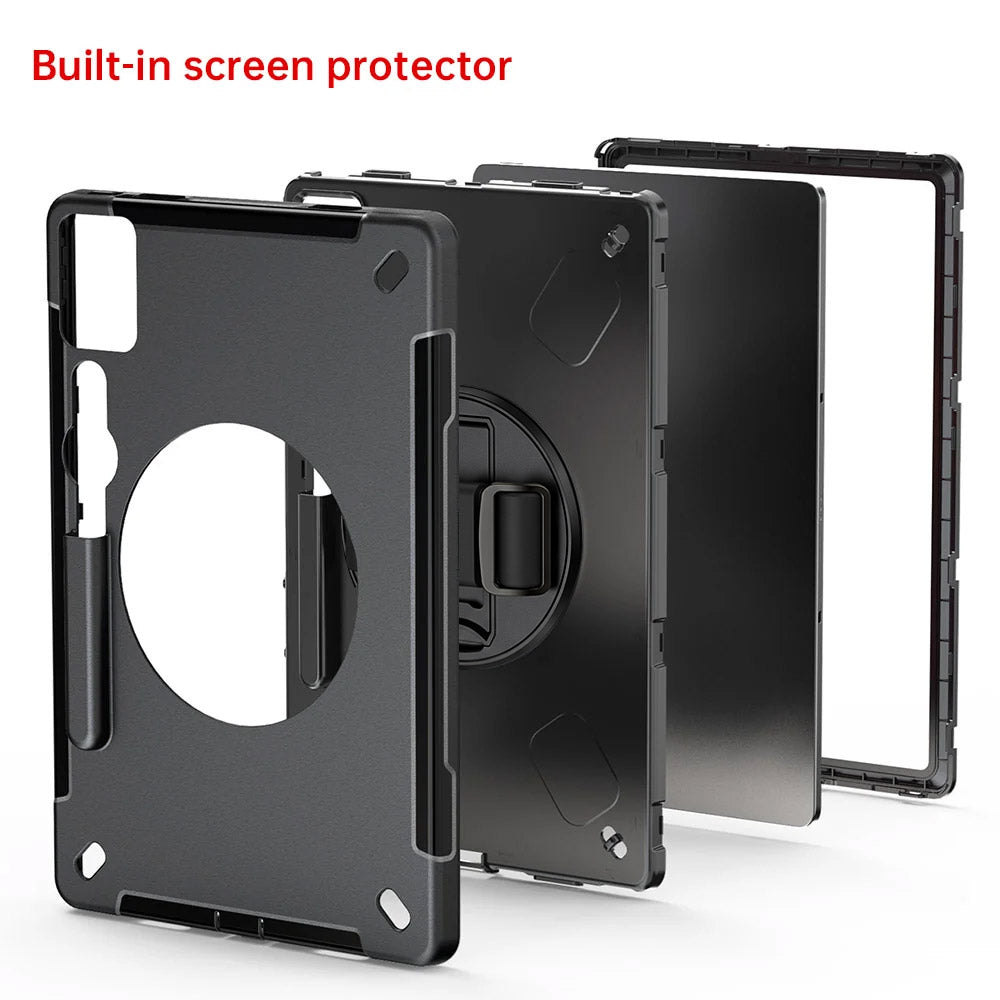 ARMOR-X Lenovo Tab P12 TB370 Healthcare-ready medical-grade rugged case. Durable PC, TPU, and silicone support frequent cleaning with common disinfectants.