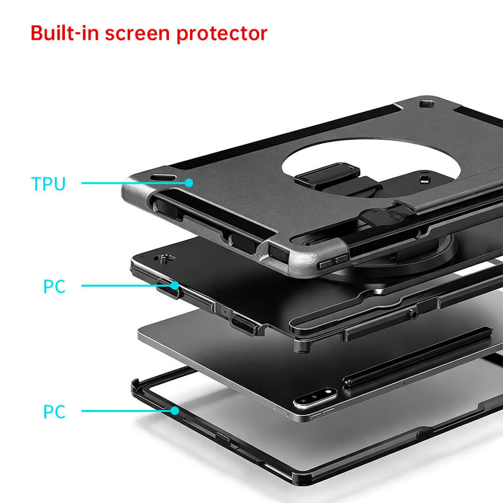 ARMOR-X Lenovo Tab P12 Pro TB-Q706F Healthcare-ready medical-grade rugged case. Durable PC, TPU, and silicone support frequent cleaning with common disinfectants.