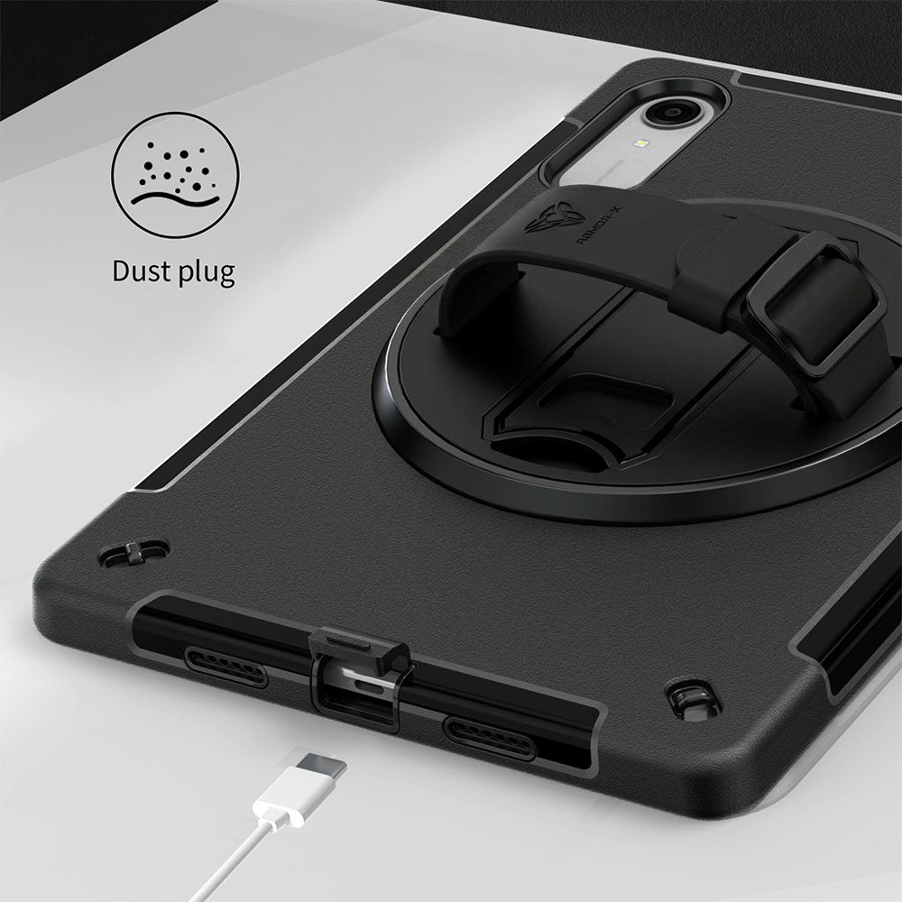 ARMOR-X Lenovo Idea Tab Pro (Gen 2) TB390 Healthcare-ready medical-grade rugged case. Precise cutouts and tactile buttons provide fast access and reliable control.