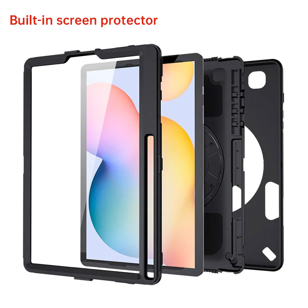 ARMOR-X Samsung Galaxy Tab S6 Lite SM-P620 P625 (2024) / SM-P613 P619 (2022) / SM-P610 P615 (2020) Healthcare-ready medical-grade rugged case. Durable PC, TPU, and silicone support frequent cleaning with common disinfectants.