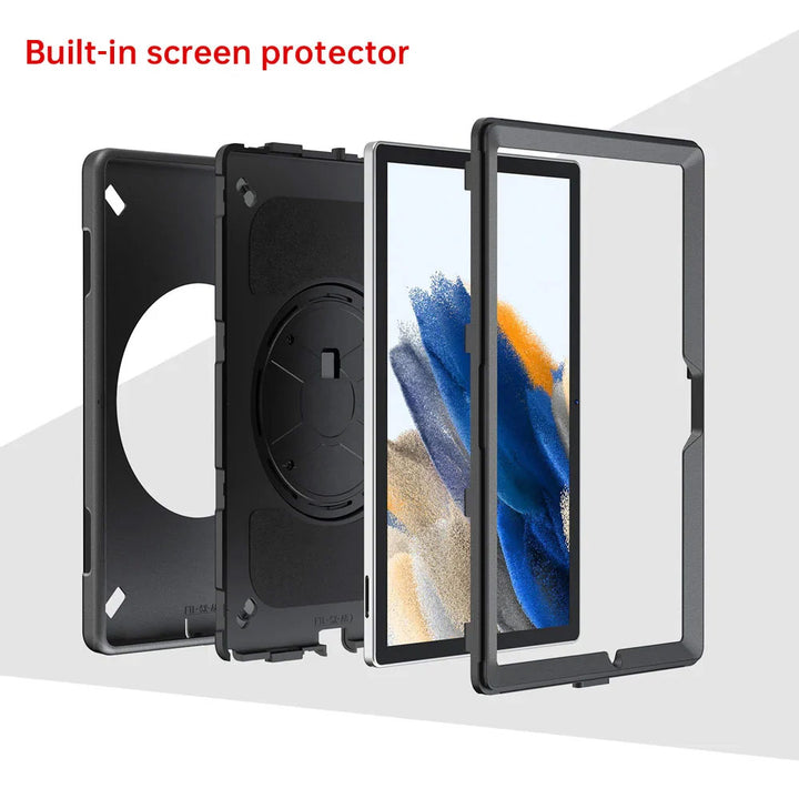 ARMOR-X Samsung Galaxy Tab A8 SM-X200 / X205 Healthcare-ready medical-grade rugged case. Durable PC, TPU, and silicone support frequent cleaning with common disinfectants.