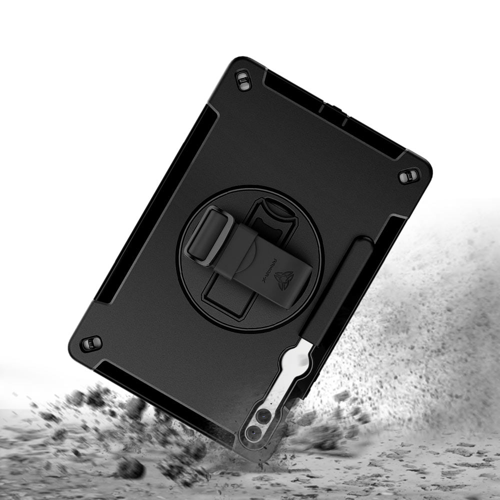 ARMOR-X Samsung Galaxy Tab S9 FE+ S9 FE Plus SM-X610 X616 X618 Healthcare-ready medical-grade rugged case. MIL-STD-810H tested for 1.2 m / 4 ft drops with triple-layer impact protection.