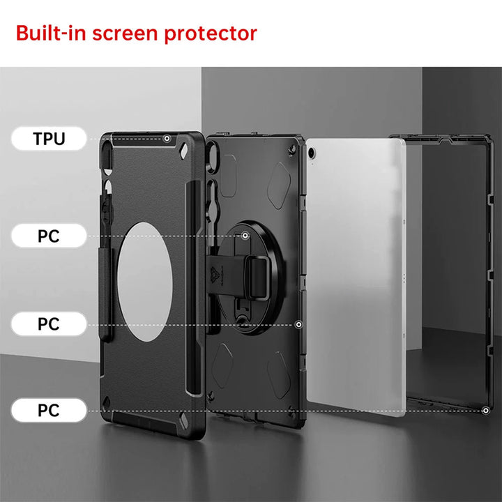 ARMOR-X Samsung Galaxy Tab S10 FE+ S10 FE Plus SM-X620 X626 X628 Healthcare-ready medical-grade rugged case. Durable PC, TPU, and silicone support frequent cleaning with common disinfectants.