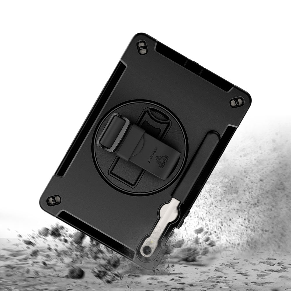ARMOR-X Samsung Galaxy Tab S9 SM-X710 / X716 / X718 Healthcare-ready medical-grade rugged case. MIL-STD-810H tested for 1.2 m / 4 ft drops with triple-layer impact protection.