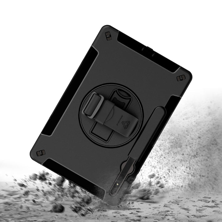 ARMOR-X Samsung Galaxy Tab S8+ S8 Plus SM-X800 X806 / S7+ / S7 FE Healthcare-ready medical-grade rugged case. MIL-STD-810H tested for 1.2 m / 4 ft drops with triple-layer impact protection.