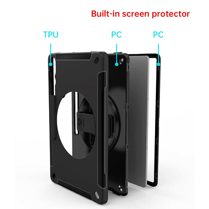 ARMOR-X Samsung Galaxy Tab S9 Ultra SM-X910 / X916 / X918 Healthcare-ready medical-grade rugged case. Durable PC, TPU, and silicone support frequent cleaning with common disinfectants.