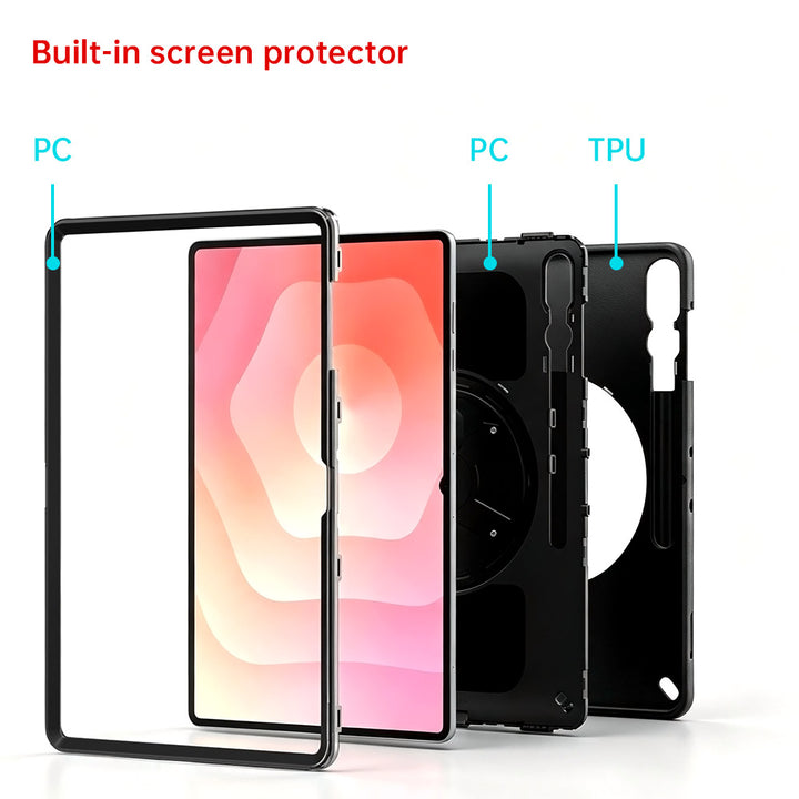 ARMOR-X Samsung Galaxy Tab S11 Ultra SM-X930 / X936 Healthcare-ready medical-grade rugged case. Durable PC, TPU, and silicone support frequent cleaning with common disinfectants.