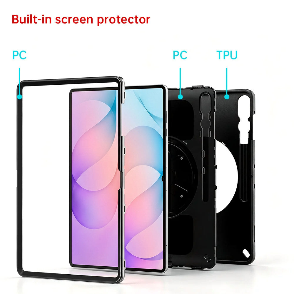 ARMOR-X Samsung Galaxy Tab S12 Ultra SM-X940 / X946 Healthcare-ready medical-grade rugged case. Durable PC, TPU, and silicone support frequent cleaning with common disinfectants.