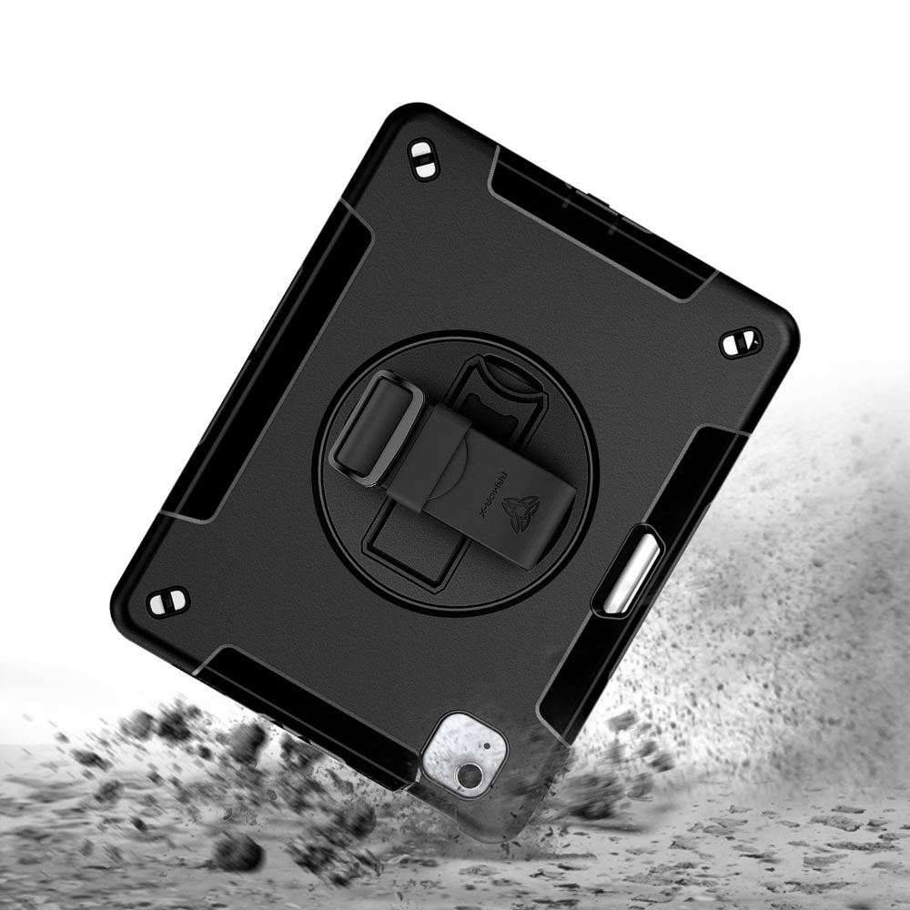 ARMOR-X iPad Air 11 (M2) / (M3) / (M4) Healthcare-ready medical-grade rugged case. MIL-STD-810H tested for 1.2 m / 4 ft drops with triple-layer impact protection.