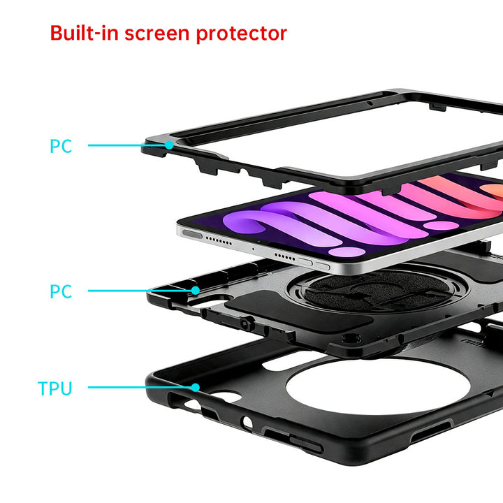 ARMOR-X iPad mini 6 Healthcare-ready medical-grade rugged case. Durable PC, TPU, and silicone support frequent cleaning with common disinfectants.