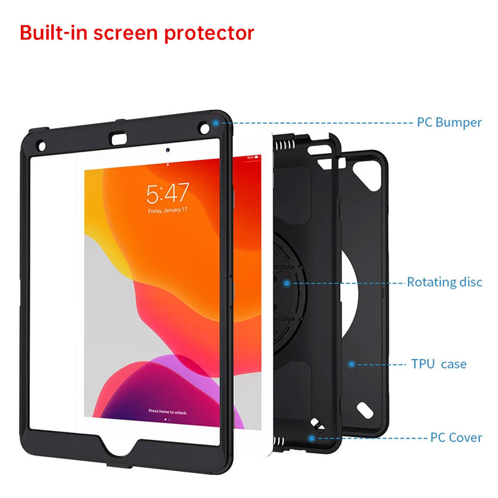 ARMOR-X iPad Pro 10.5 2017 Healthcare-ready medical-grade rugged case. Durable PC, TPU, and silicone support frequent cleaning with common disinfectants.
