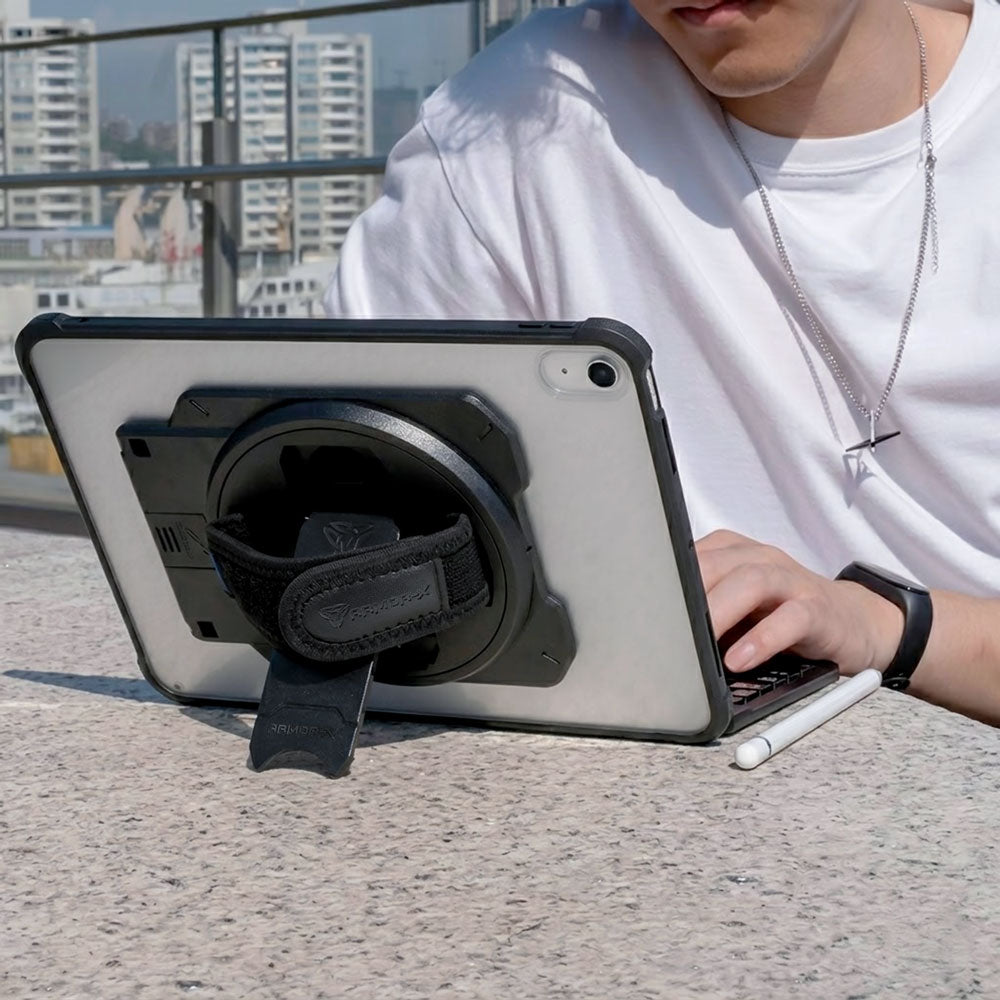 ARMOR-X case With the rotating kickstand, you could get the watching angle and typing angle as you want.