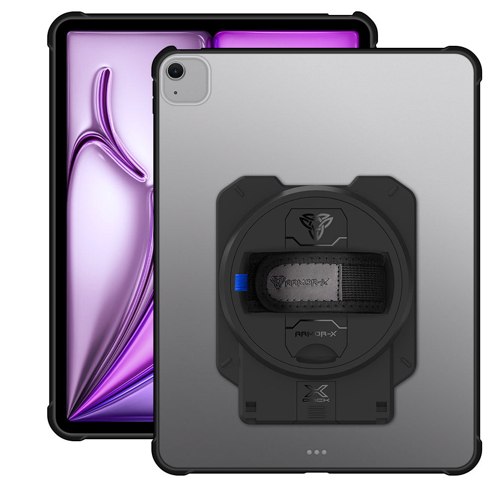 ARMOR-X iPad Air 13 (M2) / (M3) / (M4) Matte Protective Case with X-DOCK modular eco-system.