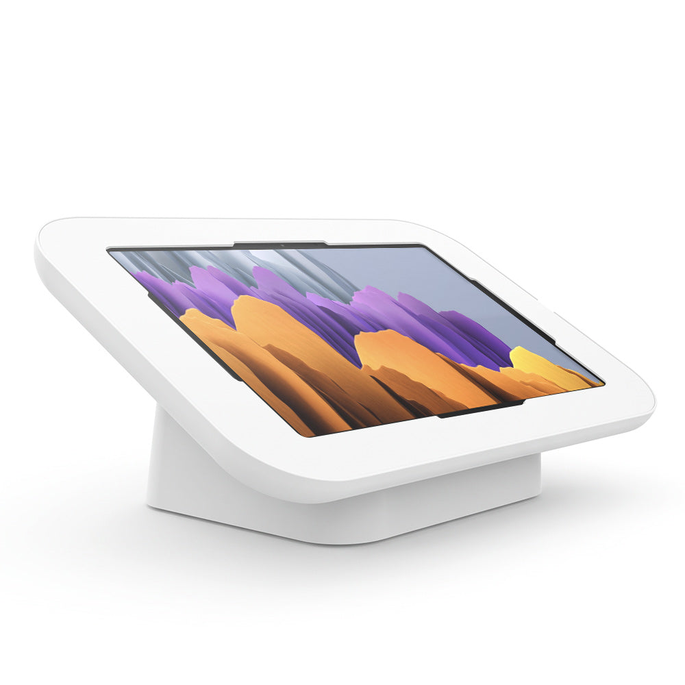 SCM1-SS-S9 | Samsung Galaxy Tab S7 SM-T870 / SM-T875 / SM-T876B | 2-in-1 Counter Stand Kiosk or Wall Mount | Security Enclosure with Key Lock