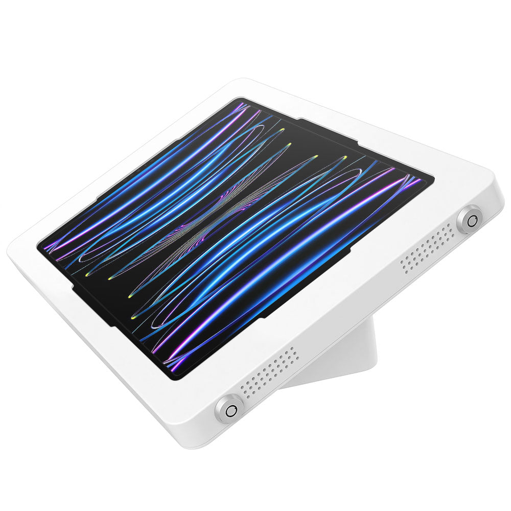 SCM1-iPad-A6 | iPad Pro 12.9 ( 3rd / 4th / 5th / 6th Gen. ) 2018 / 2020 / 2021 / 2022 | 2-in-1 Counter Stand Kiosk or Wall Mount | Security Enclosure with Key Lock
