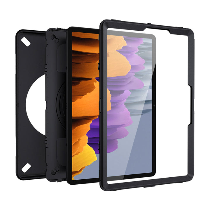 ARMOR-X Samsung Galaxy Tab S7 SM-T870 / SM-T875 / SM-T876B shockproof case, impact protection cover with hand strap and kick stand. Ultra 3 layers impact resistant design.