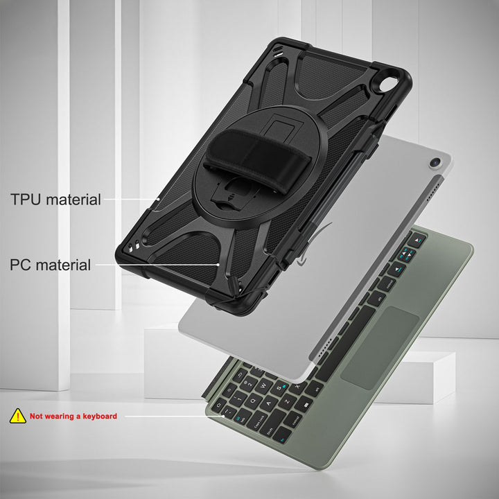 SLN-AZ-FRMX11 | Amazon Fire Max 11 | Ultra 2 layers shockproof rugged case with hand strap and kick-stand Compatible with keyboard