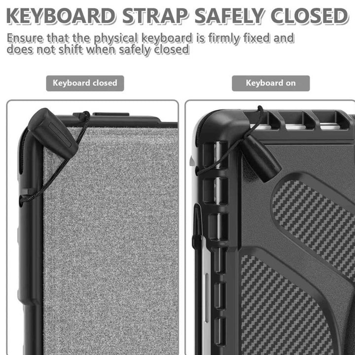 SLN-MS-SFPR9 | Microsoft Surface Pro 13-inch Copilot+ PC | Ultra 2 layers shockproof rugged case with hand strap and kick-stand Compatible with keyboard