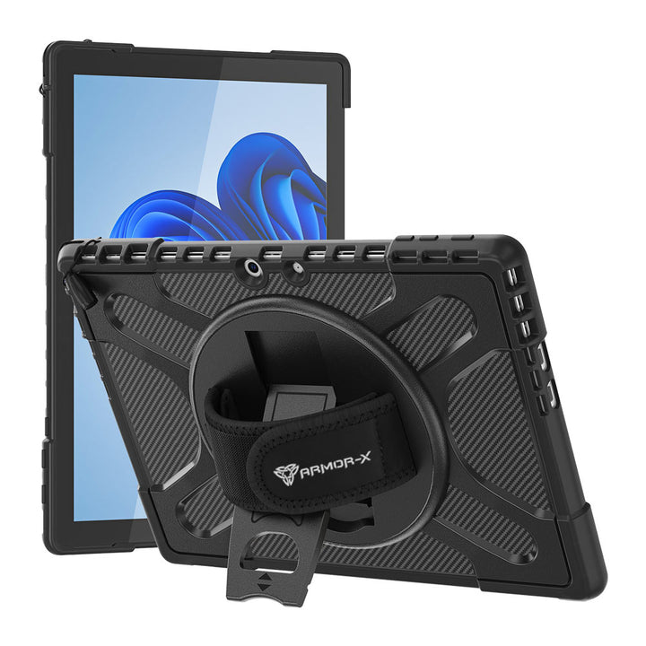 ARMOR-X Microsoft Surface Pro 9 Ultra 2 layers shockproof rugged case with kickstand for typing, playing games and watching movies.
