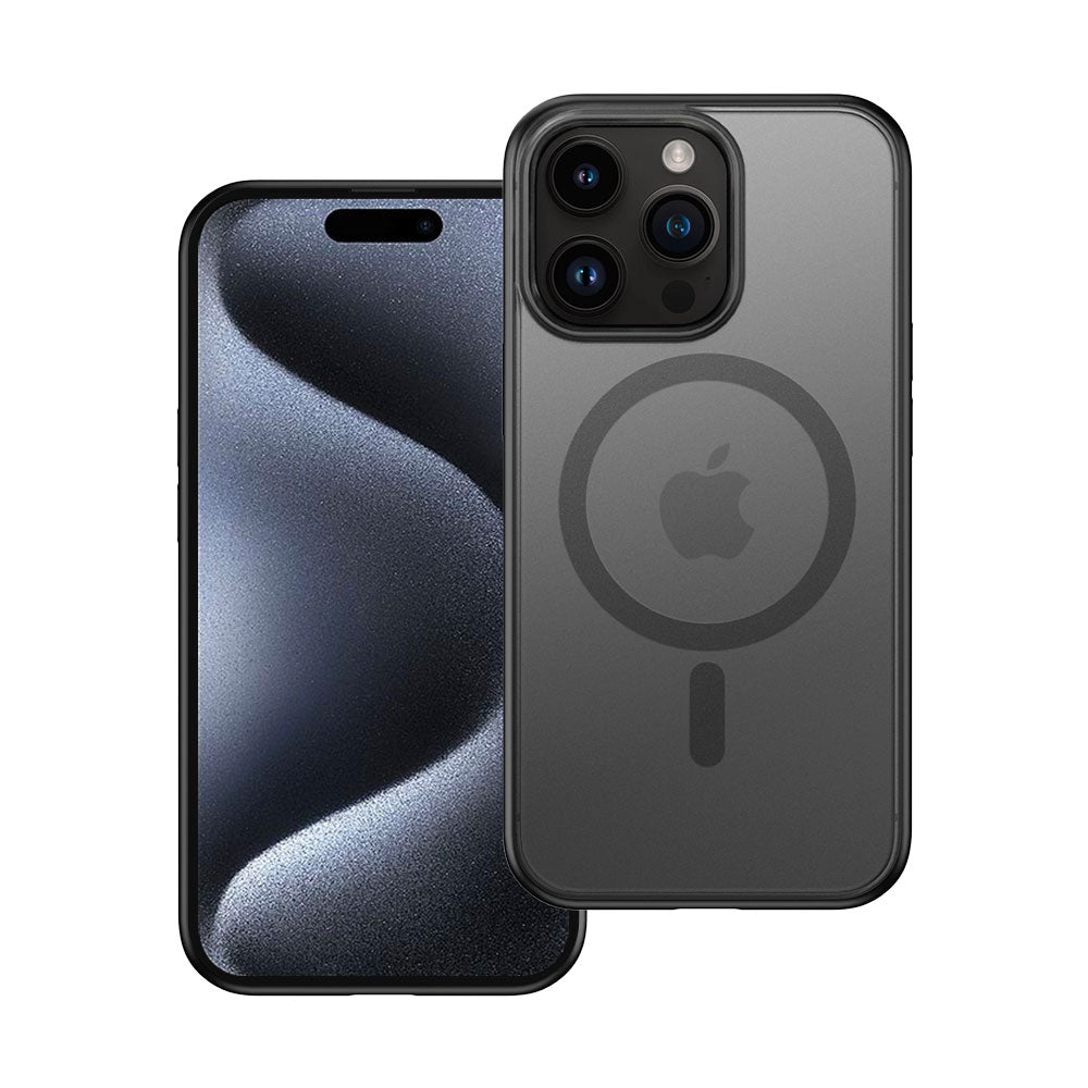 ARMOR-X APPLE iPhone 15 Pro shockproof compact case with MagSafe, supports wireless charging.
