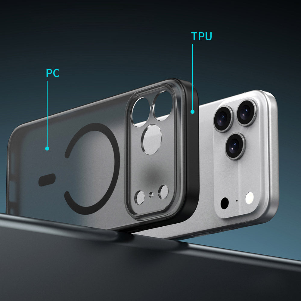 ARMOR-X APPLE iPhone 17 Pro Max shockproof compact case with MagSafe, supports wireless charging.