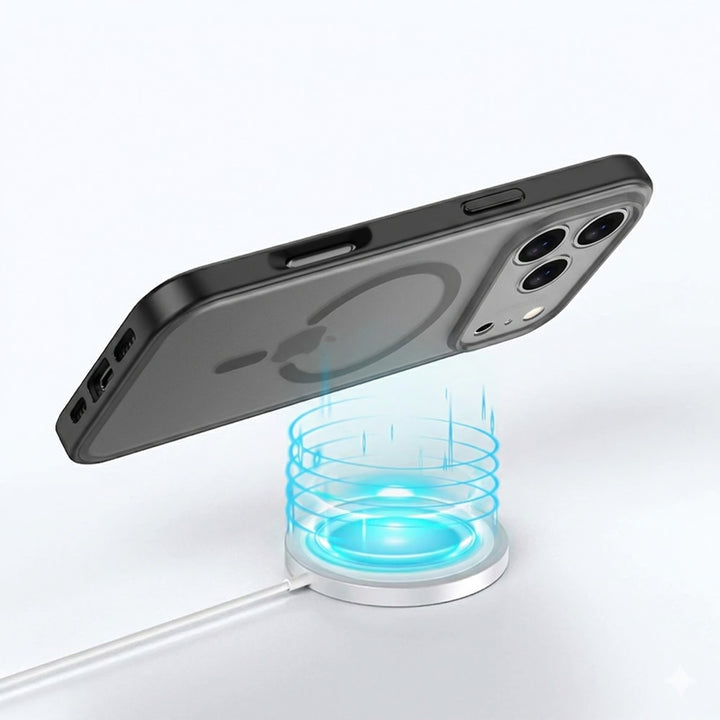 ARMOR-X APPLE iPhone 18 Pro Max shockproof compact case with MagSafe, supports wireless charging.