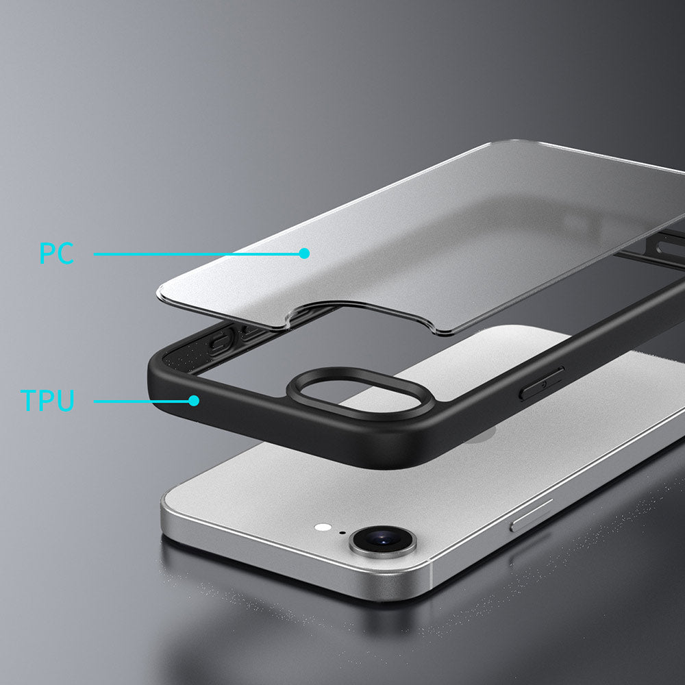 ARMOR-X APPLE iPhone 16e shockproof protective case. Designed with soft TPU and with durable PC for superb abrasion resistance, anti-scratch, and shock absorption.