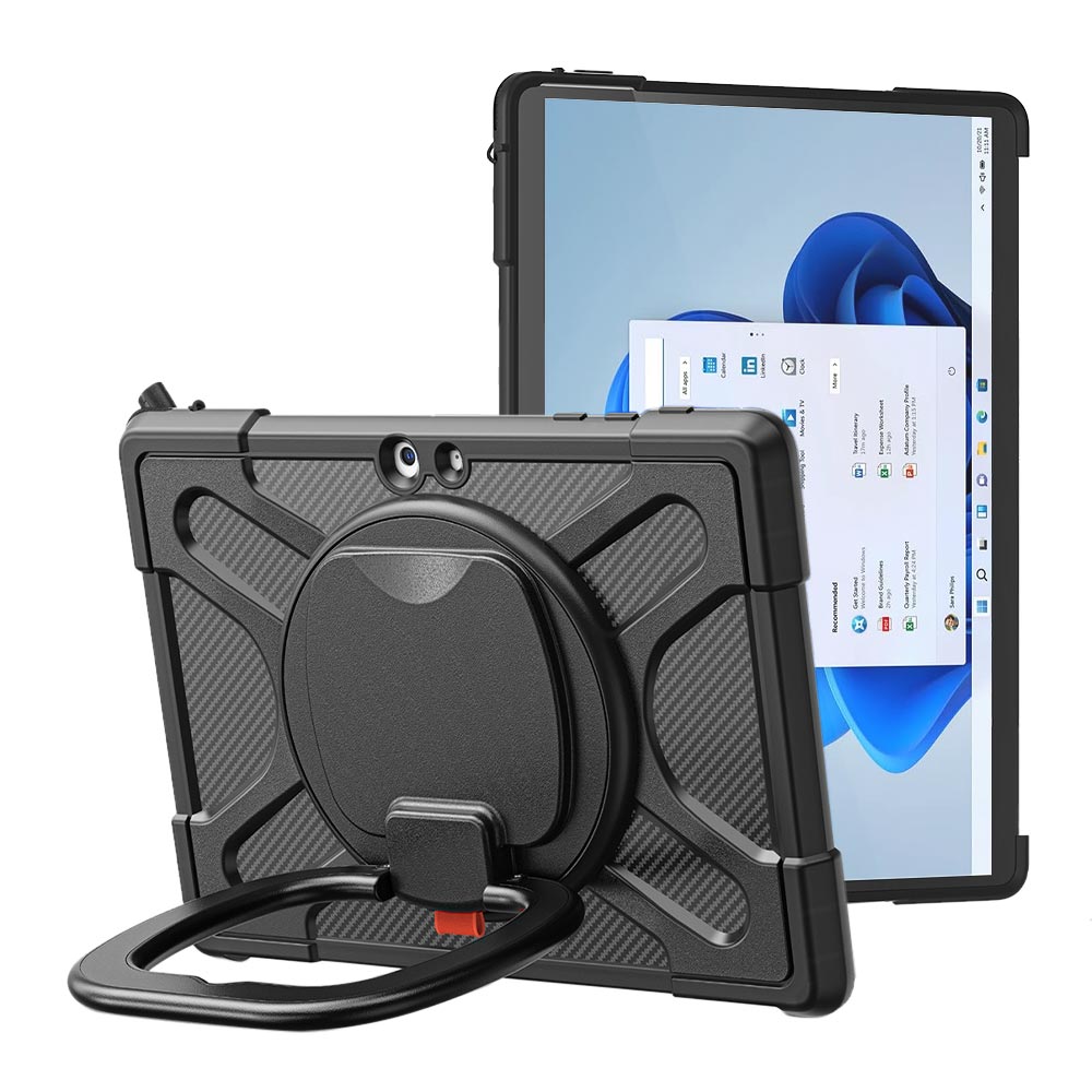 ARMOR-X Microsoft Surface GO / Surface GO 2 / Surface GO 3 / Surface Go 4 Ultra 2 layers shockproof rugged case with kickstand for typing, watching videos, conferences, construction and outdoor work.