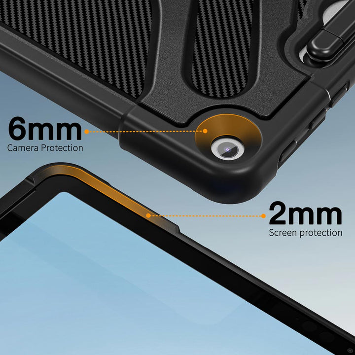 SON-MS-SFPR12 | Microsoft Surface Pro 12-inch Copilot+ PC | Ultra 2 layers shockproof rugged case with folding grip and kick-stand Compatible with keyboard