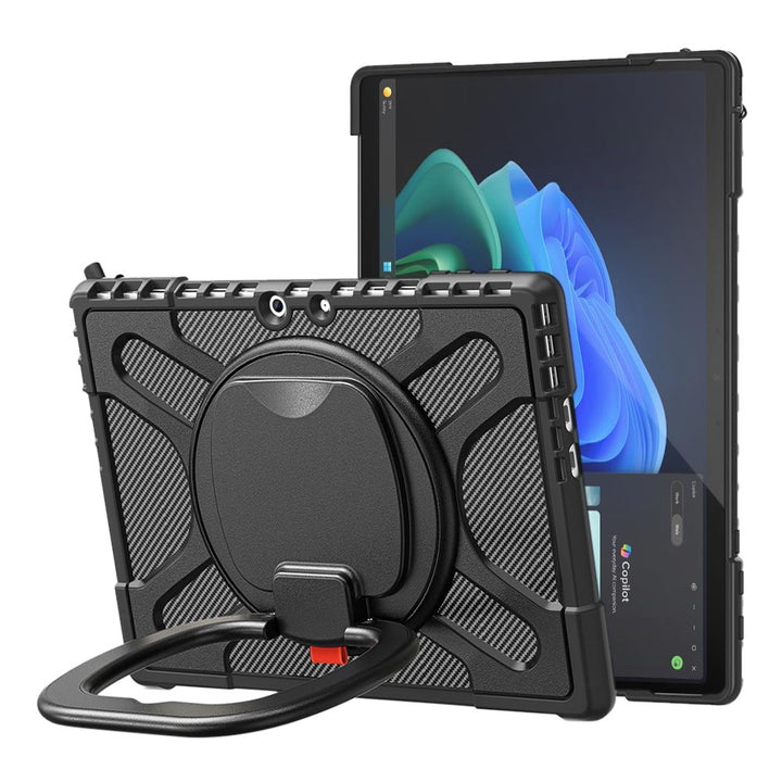 ARMOR-X Microsoft Surface Pro 13-inch Copilot+ PC Ultra 2 layers shockproof rugged case with kickstand for typing, watching videos, conferences, construction and outdoor work.