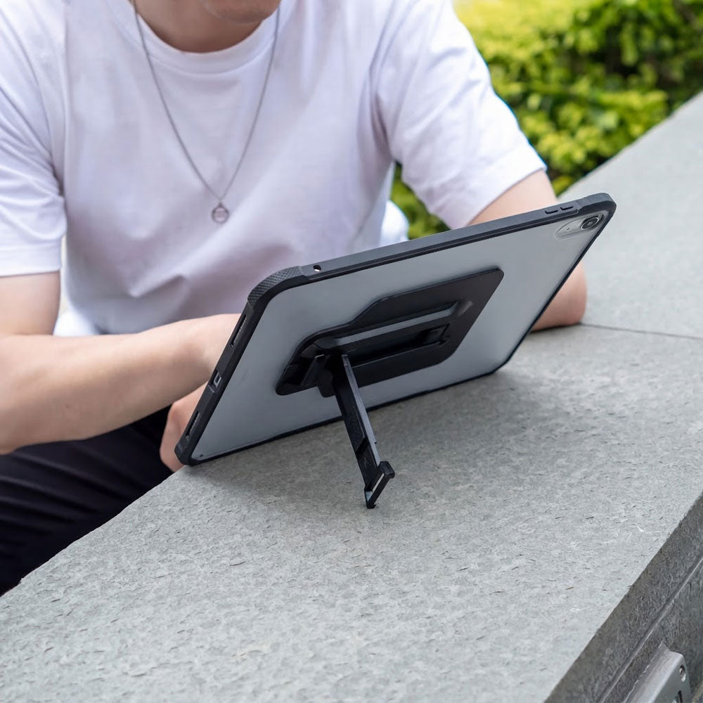 ARMOR-X Matte Protective Case with kick stand. Hand free typing, drawing, video watching.