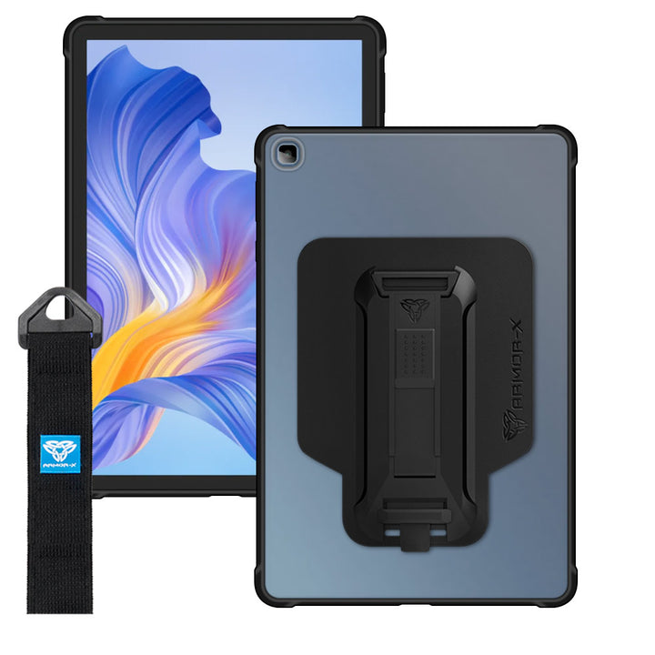 ARMOR-X Honor Pad X8 Matte Protective Case with hand strap and kick stand. One-handed design for your workplace.