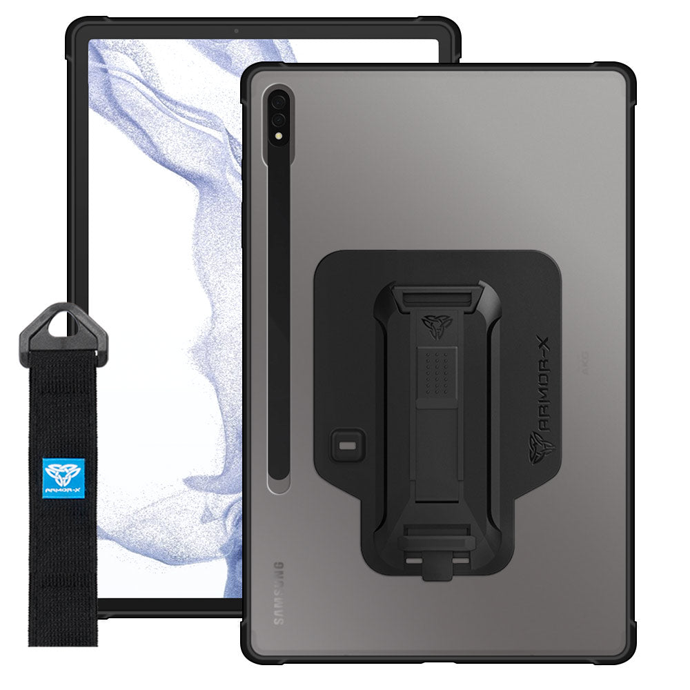 ARMOR-X Samsung Galaxy Tab S8+ S8 Plus SM-X800 / SM-X806 Matte Protective Case (Security Lock Hole Version).
