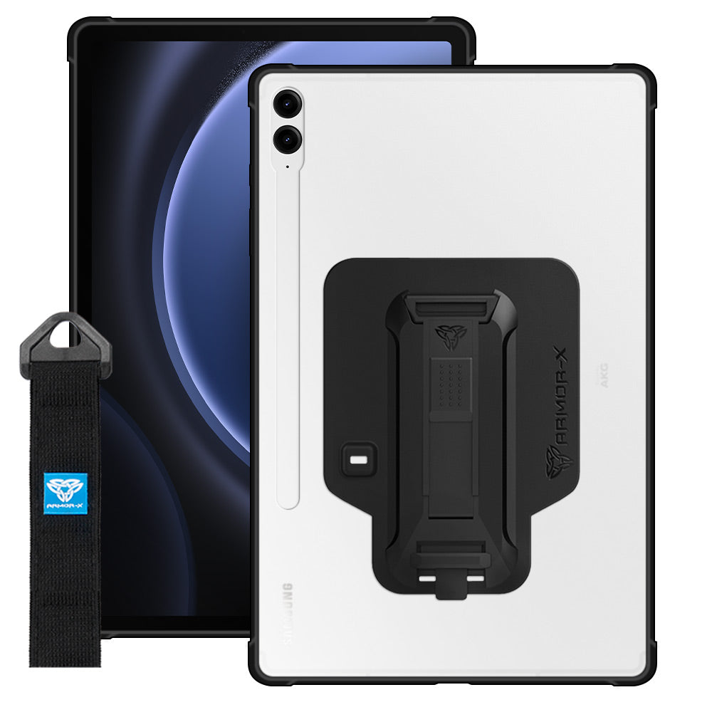ARMOR-X Samsung Galaxy Tab S9 FE+ S9 FE Plus SM-X610 X616 X618 Matte Protective Case (Security Lock Hole Version).
