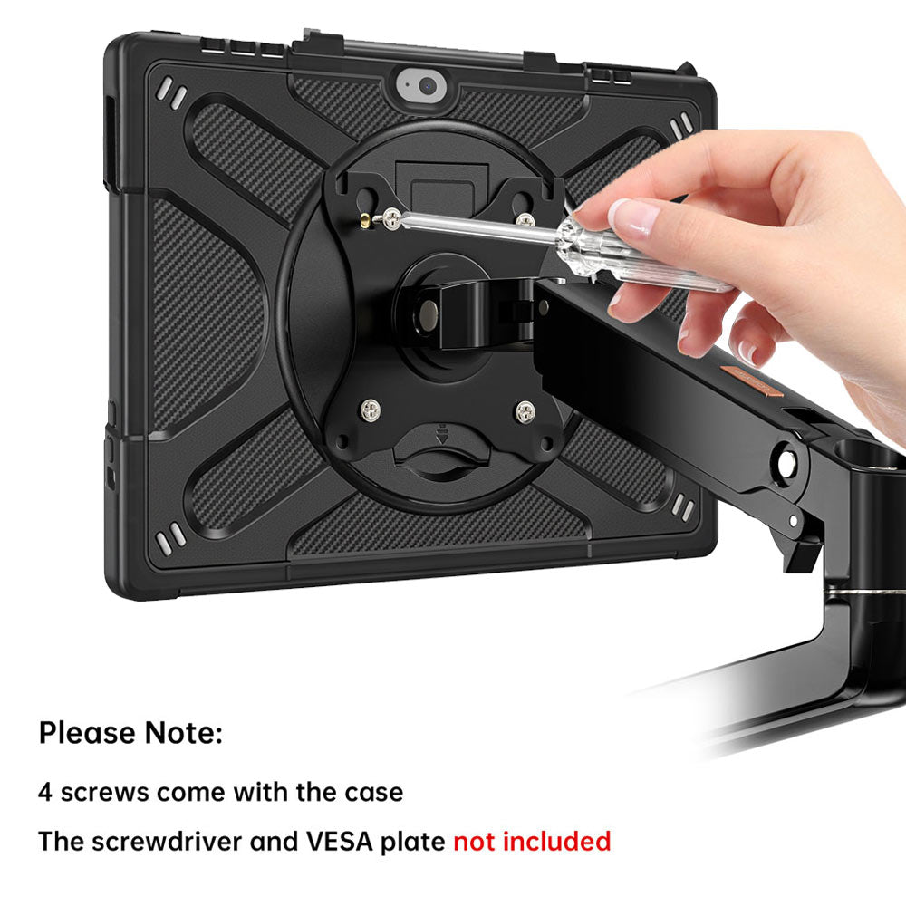 SVN-LN-X12 | Lenovo ThinkPad X12 Detachable ( Gen 1 / Gen 2 ) | Ultra 2 layers shockproof rugged case with VESA 75x75mm Mounting Holes & Kick-stand Compatible with keyboard
