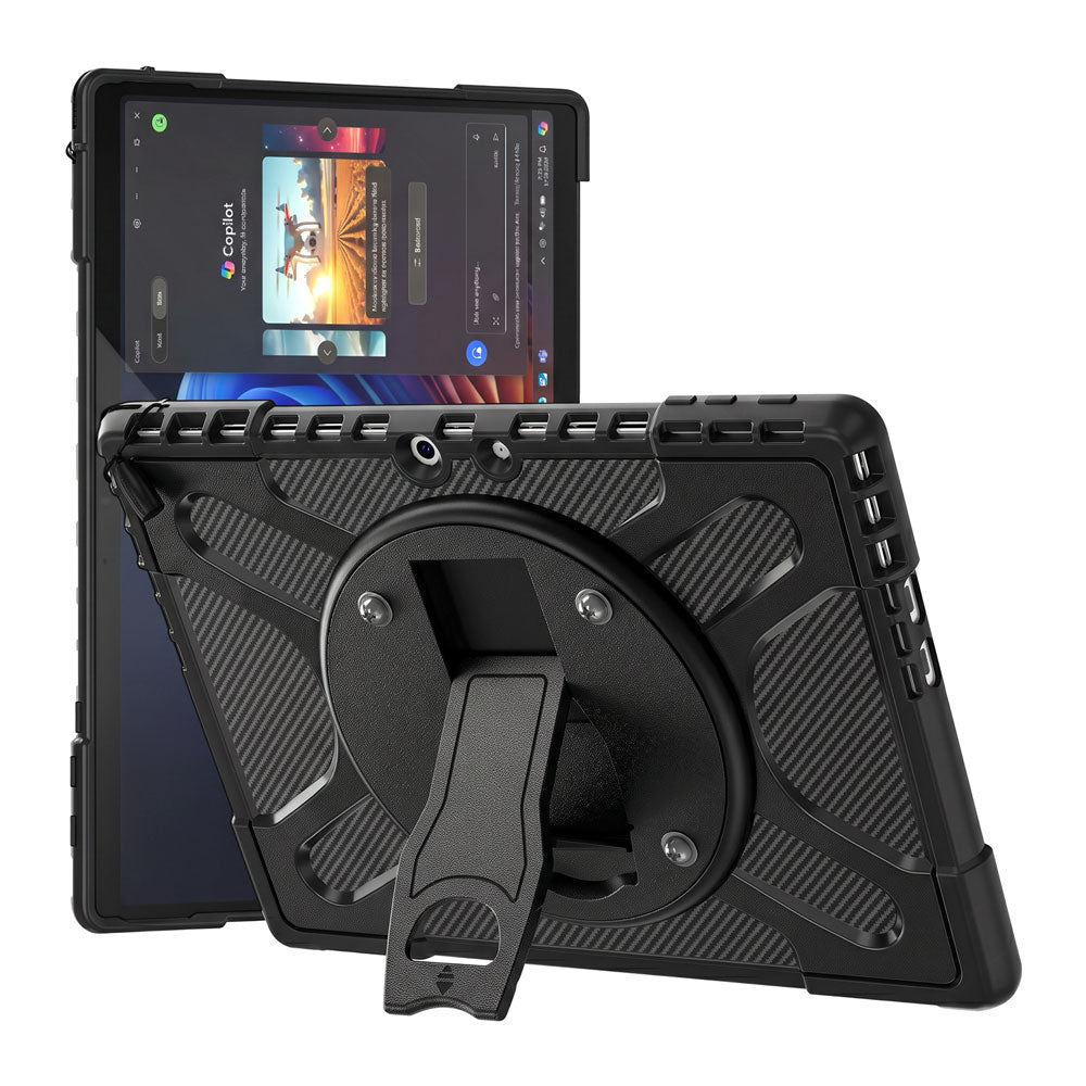 SVN-MS-SFPR9 | Microsoft Surface Pro 11 / 10 / 9 | Ultra 2 layers shockproof rugged case with VESA 75x75mm Mounting Holes &amp; Kick-stand Compatible with keyboard