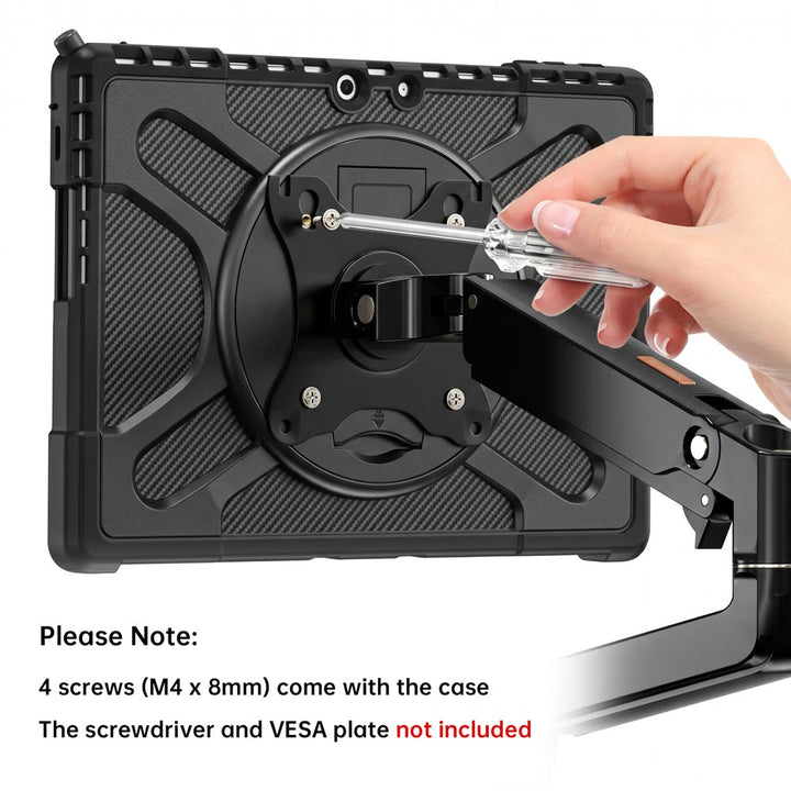 SVN-MS-SFPR9 | Microsoft Surface Pro 13-inch Copilot+ PC | Ultra 2 layers shockproof rugged case with VESA 75x75mm Mounting Holes &amp; Kick-stand Compatible with keyboard