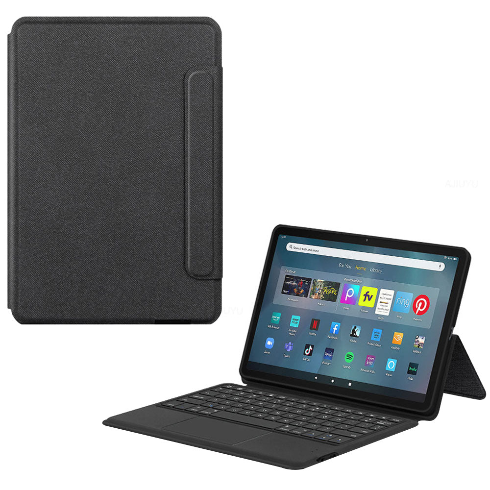 ARMOR-X Amazon Fire Max 11 wireless bluetooth keyboard case with trackpad. Hand free typing, drawing, video watching.