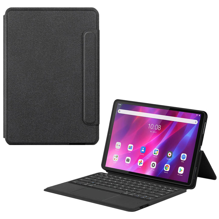 ARMOR-X Lenovo Tab K10 ( TB-X6C6F/X/L TB-X6C6NBF/X/L ) wireless bluetooth keyboard case with trackpad. Hand free typing, drawing, video watching.