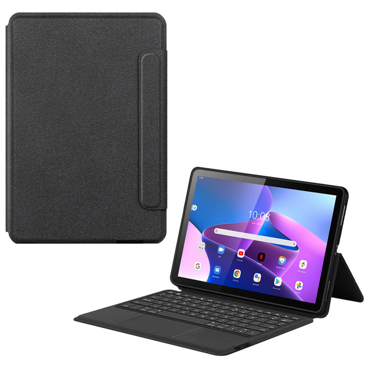 ARMOR-X Lenovo Tab M10 ( Gen3 ) TB328 wireless bluetooth keyboard case with trackpad. Hand free typing, drawing, video watching.