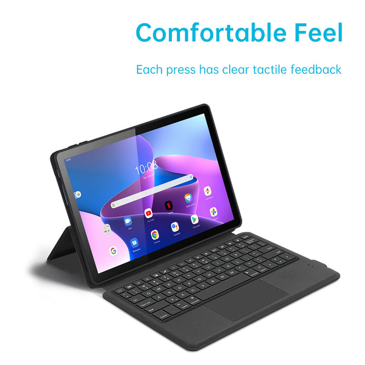 ARMOR-X Lenovo Tab M10 ( Gen3 ) TB328 wireless bluetooth keyboard case with trackpad.